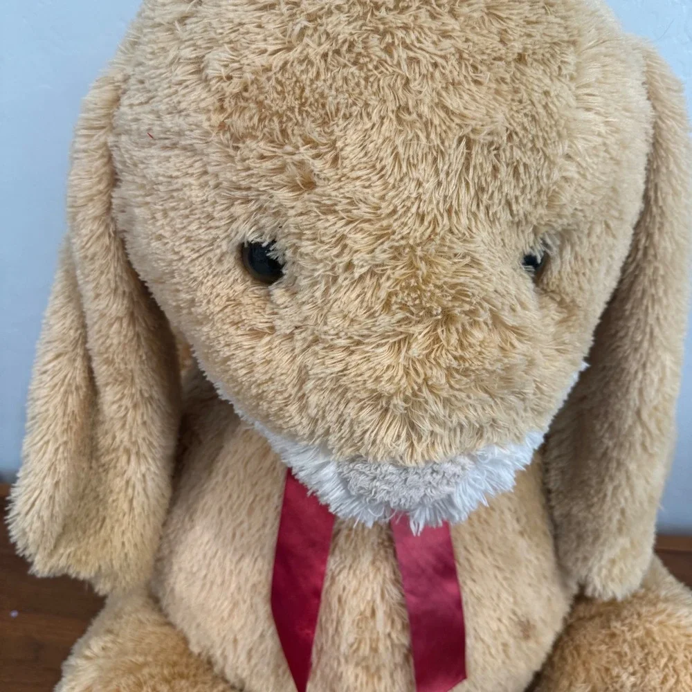 Melissa & Doug Giant Stuffed Animal Bunny Kids 37in Tan Excellent Jumbo Plush